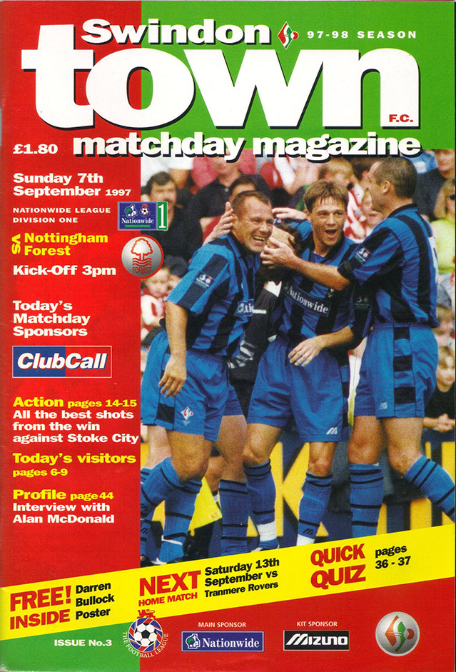 <b>Sunday, September 7, 1997</b><br />vs. Nottingham Forest (Home)